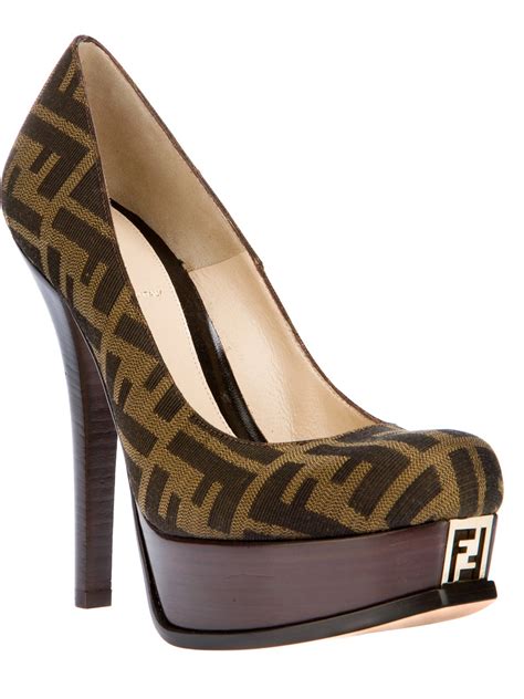 fendi brown platform buckle booties|Fendi Brown Shoes for Women .